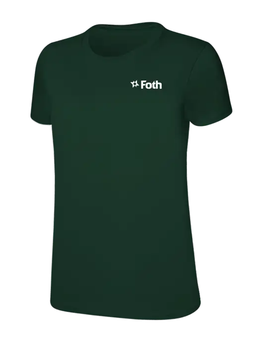 Womens Ring Spun Forest Green 4.5 oz T-Shirt w/Foth Logo