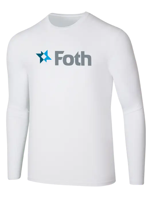 Seriously Soft White Long Sleeve T-Shirt w/Foth Logo