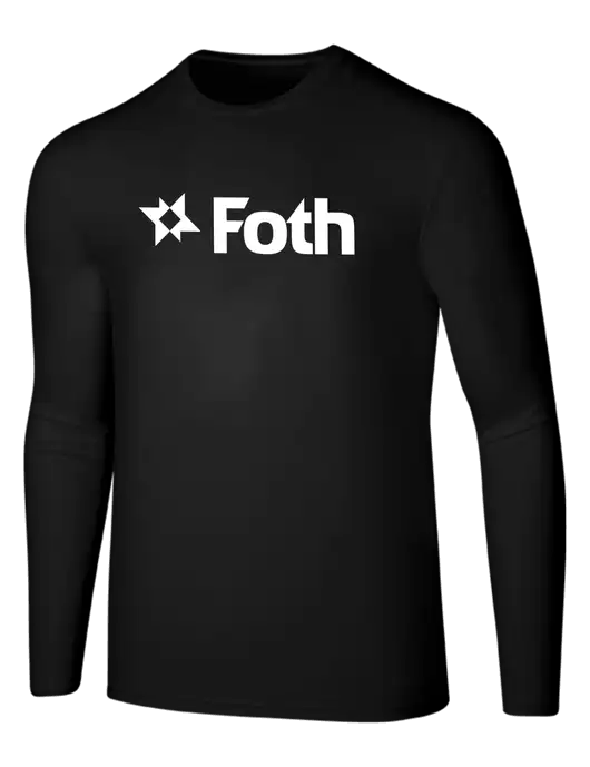 Seriously Soft Black Long Sleeve T-Shirt w/Foth Logo
