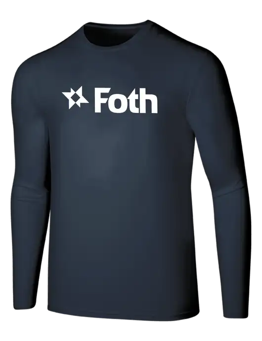 Seriously Soft Navy Long Sleeve T-Shirt w/Foth Logo