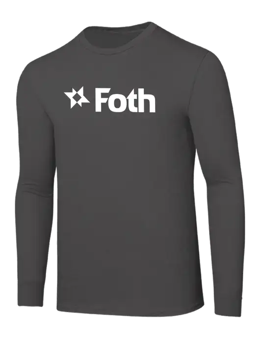 Seriously Soft Dark Grey Long Sleeve T-Shirt w/Foth Logo