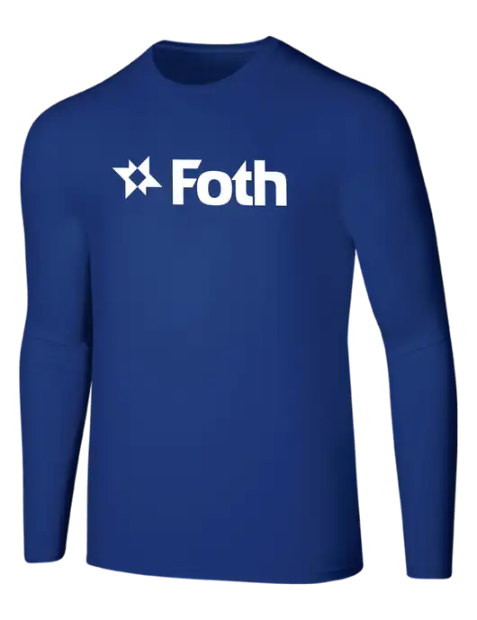 Seriously Soft Dark Royal Long Sleeve T-Shirt w/Foth Logo