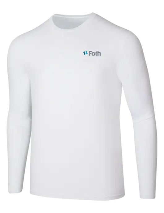 Seriously Soft White Long Sleeve T-Shirt w/Foth Logo
