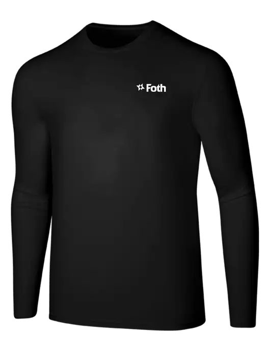 Seriously Soft Black Long Sleeve T-Shirt w/Foth Logo