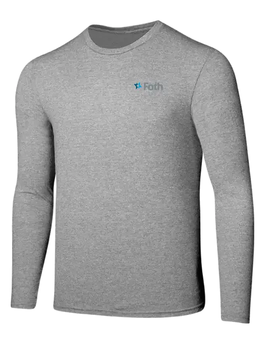 Seriously Soft Light Heathered Grey Long Sleeve T-Shirt w/Foth Logo