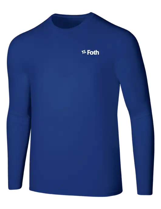 Seriously Soft Dark Royal Long Sleeve T-Shirt w/Foth Logo