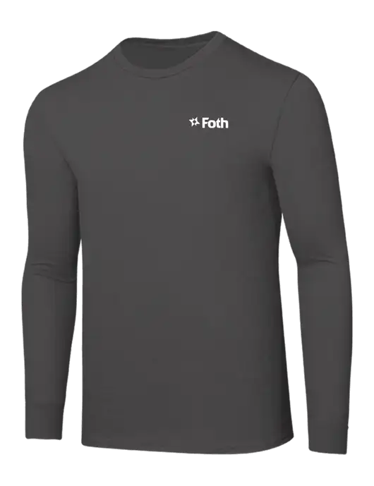 Seriously Soft Dark Grey Long Sleeve T-Shirt w/Foth Logo