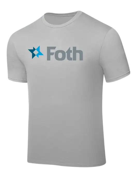 Silver PosiCharge Competitor Tee w/Foth Logo