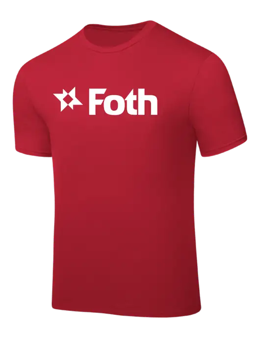 Red PosiCharge Competitor Tee w/Foth Logo