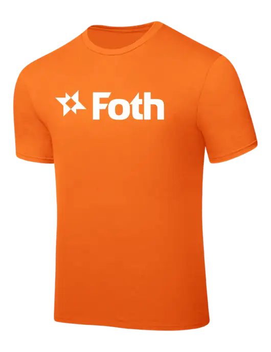 Orange PosiCharge Competitor Tee w/Foth Logo