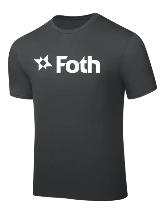 Dark Grey PosiCharge Competitor Tee w/Foth Logo