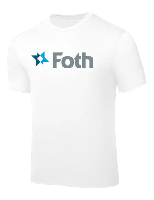 White PosiCharge Competitor Tee w/Foth Logo
