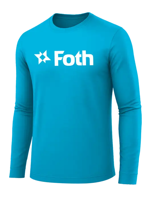 Long Sleeve Sapphire PosiCharge Competitor Tee w/Foth Logo