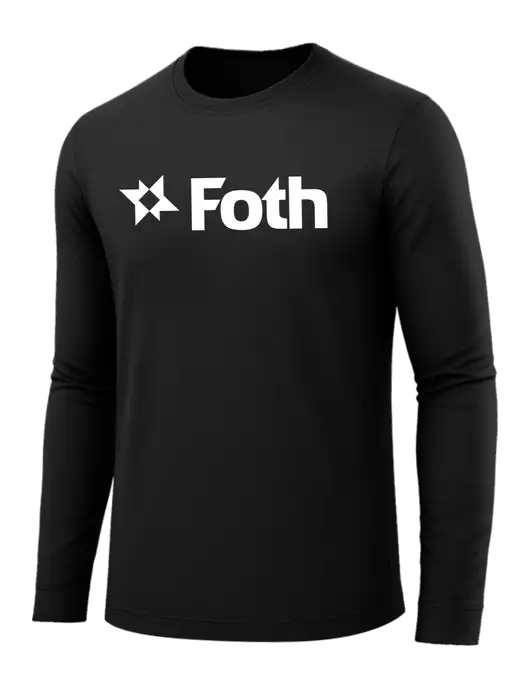 Long Sleeve Black PosiCharge Competitor Tee w/Foth Logo