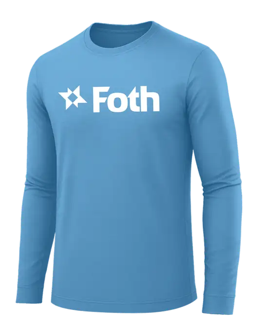 Long Sleeve Carolina Blue PosiCharge Competitor Tee w/Foth Logo