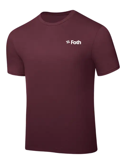 Maroon PosiCharge Competitor Tee w/Foth Logo