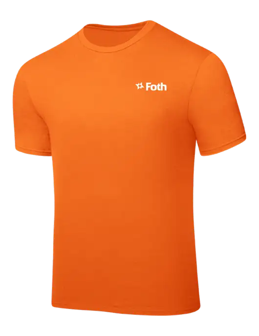 Orange PosiCharge Competitor Tee w/Foth Logo