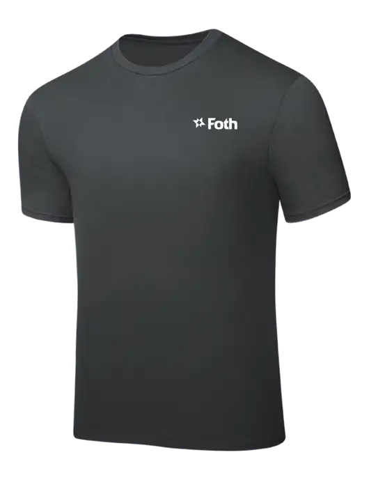 Dark Grey PosiCharge Competitor Tee w/Foth Logo
