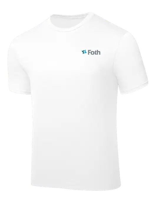 White PosiCharge Competitor Tee w/Foth Logo