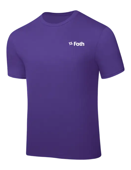 Purple PosiCharge Competitor Tee w/Foth Logo