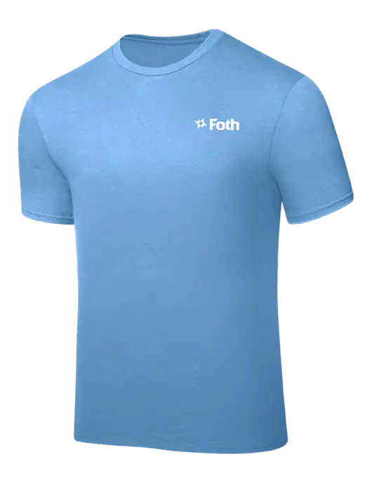 Carolina Blue PosiCharge Competitor Tee w/Foth Logo