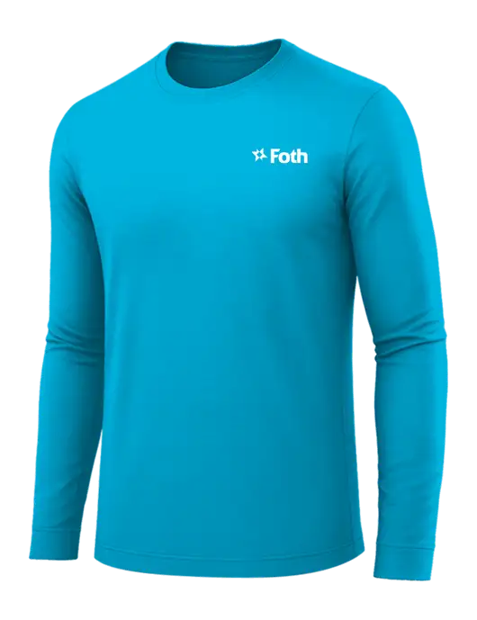 Long Sleeve Sapphire PosiCharge Competitor Tee w/Foth Logo
