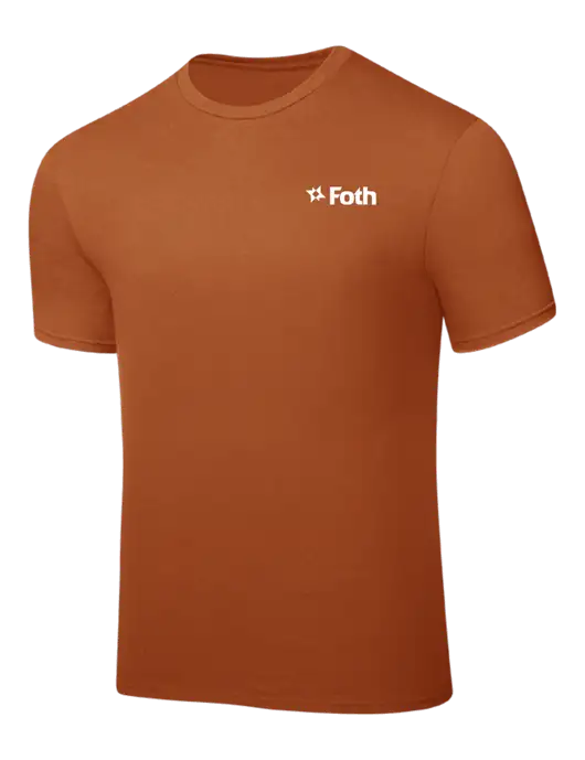 Burnt Orange PosiCharge Competitor Tee w/Foth Logo