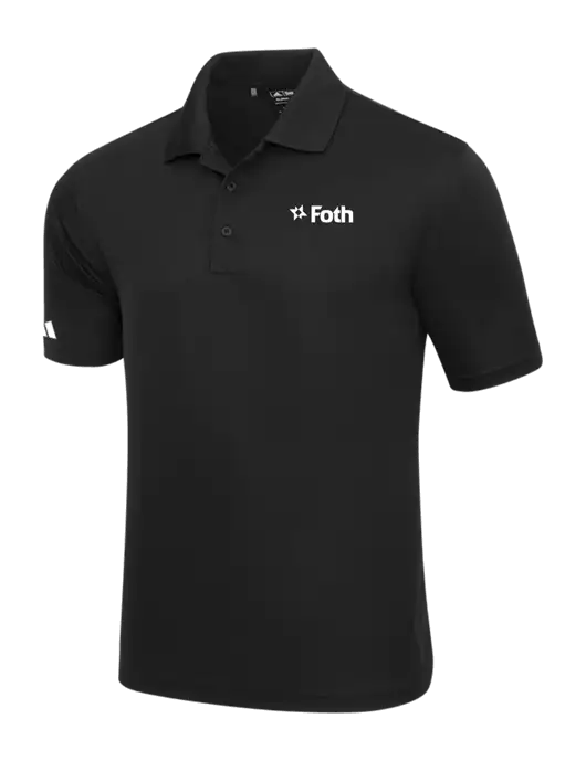 Adidas Black Basic Sport Polo w/Foth Logo