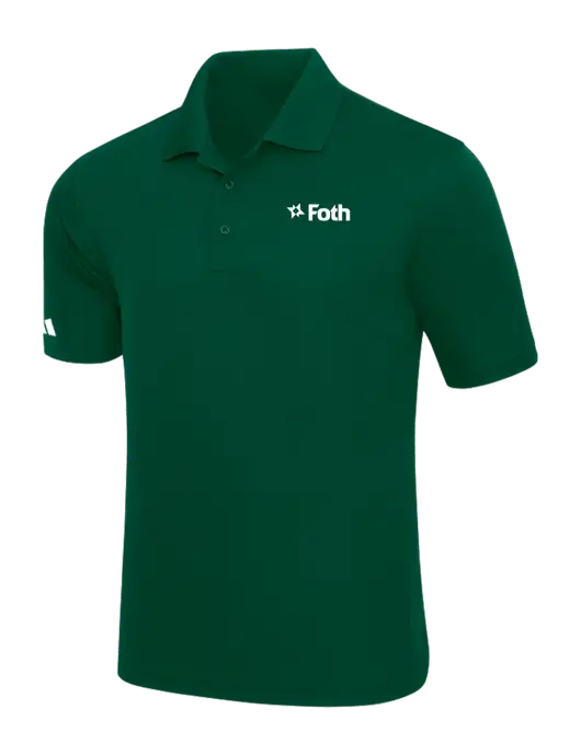 Adidas Dark Green Basic Sport Polo w/Foth Logo