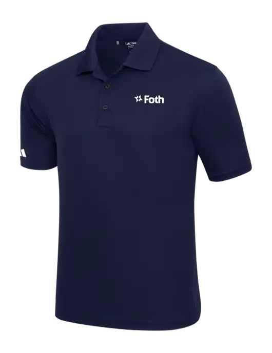 Adidas Navy Basic Sport Polo w/Foth Logo
