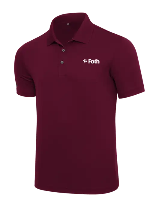 Adidas Maroon  Performance Polo w/Foth Logo