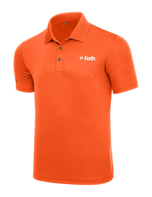 Adidas Orange  Performance Polo w/Foth Logo
