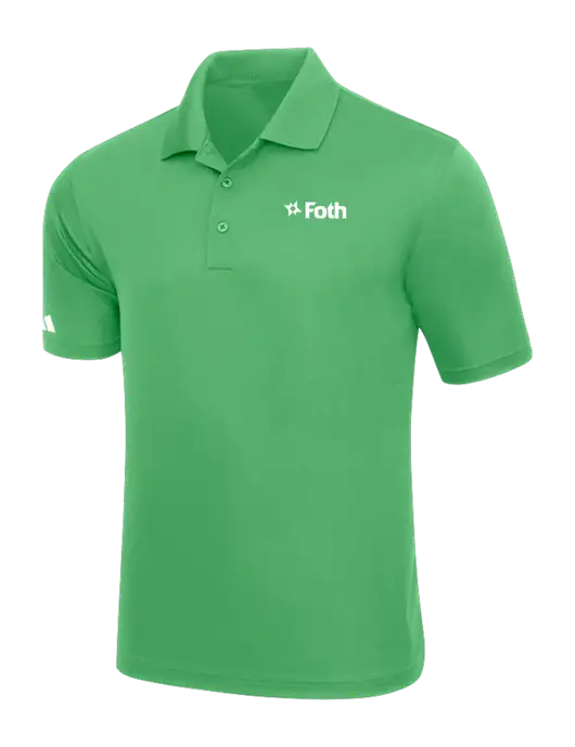 Adidas Kelly Green Basic Sport Polo w/Foth Logo
