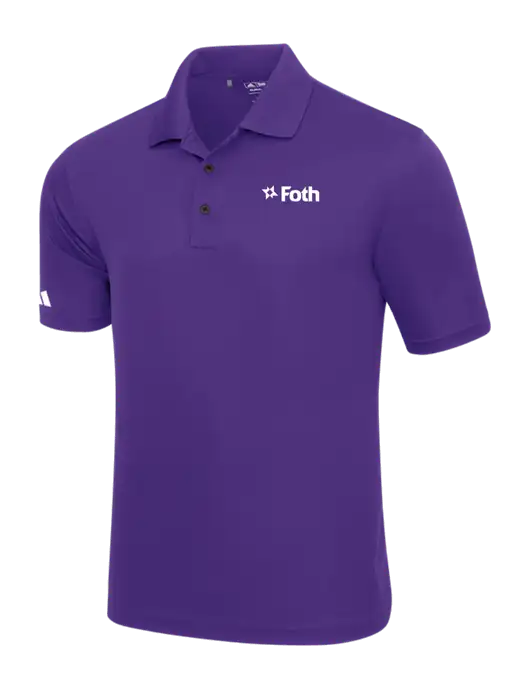 Adidas Purple Basic Sport Polo w/Foth Logo