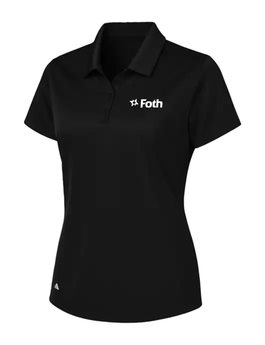 Adidas Black Womens Basic Sport Polo w/Foth Logo