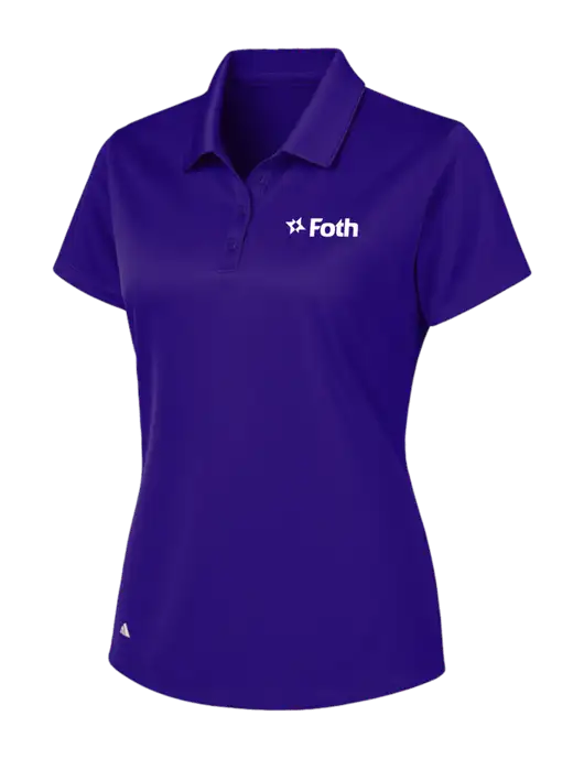 Adidas Purple Womens Basic Sport Polo w/Foth Logo
