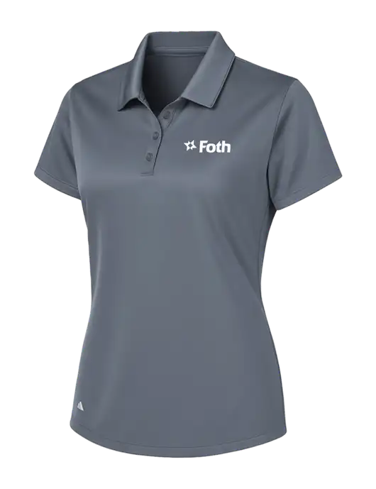 Adidas Medium Grey Womens Basic Sport Polo w/Foth Logo