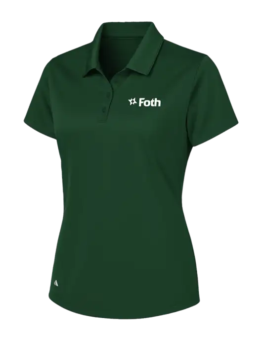 Adidas Dark Green Womens Basic Sport Polo w/Foth Logo