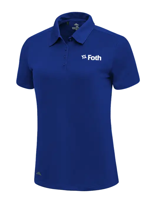 Adidas Dark Royal Womens Ultimate Solid Polo w/Foth Logo