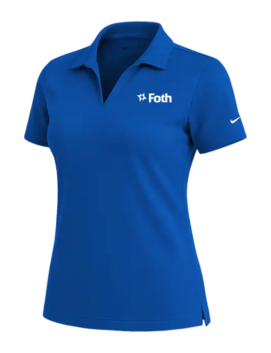 NIKE Royal Womens Dri-Fit Micro Pique Polo w/Foth Logo