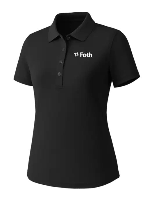 Callaway Womens Core Black Performance Polo w/Foth Logo