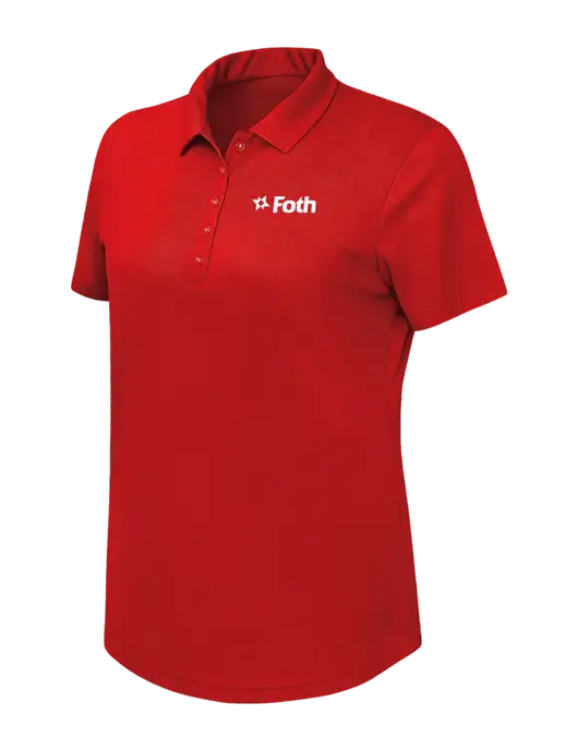 Callaway Womens Birdseye Red Polo w/Foth Logo