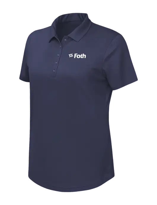 Callaway Womens Birdseye Navy Polo w/Foth Logo