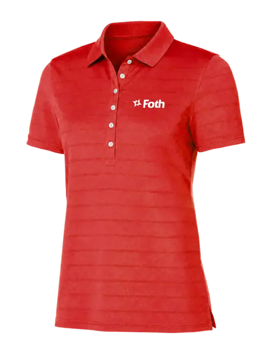 Callaway Womens Red Ventilated Polo w/Foth Logo
