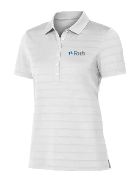 Callaway Womens Bright White Ventilated Polo w/Foth Logo