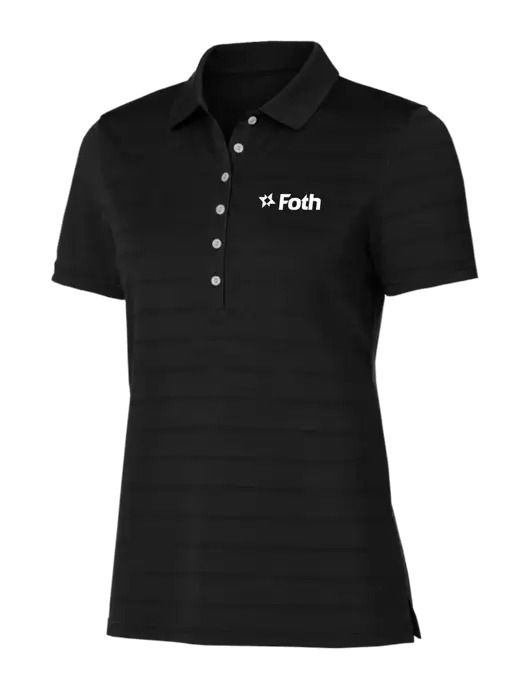 Callaway Womens Black Ventilated Polo w/Foth Logo