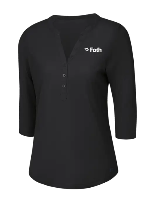 OGIO Blacktop Jewel Henley w/Foth Logo