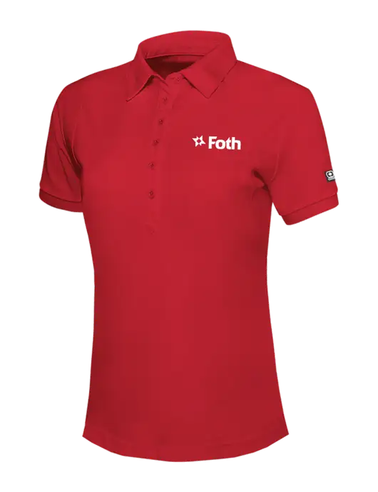 OGIO Womens Red Jewel Polo w/Foth Logo