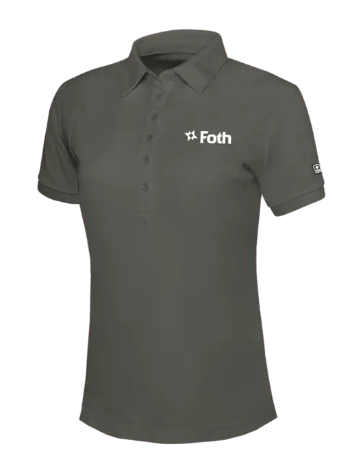 OGIO Womens Medium Grey Jewel Polo w/Foth Logo