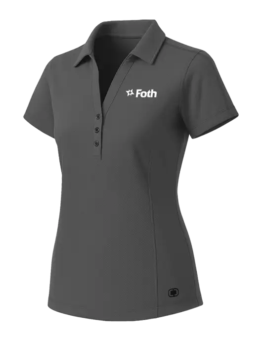 OGIO Womens Medium Grey ONYX Polo w/Foth Logo